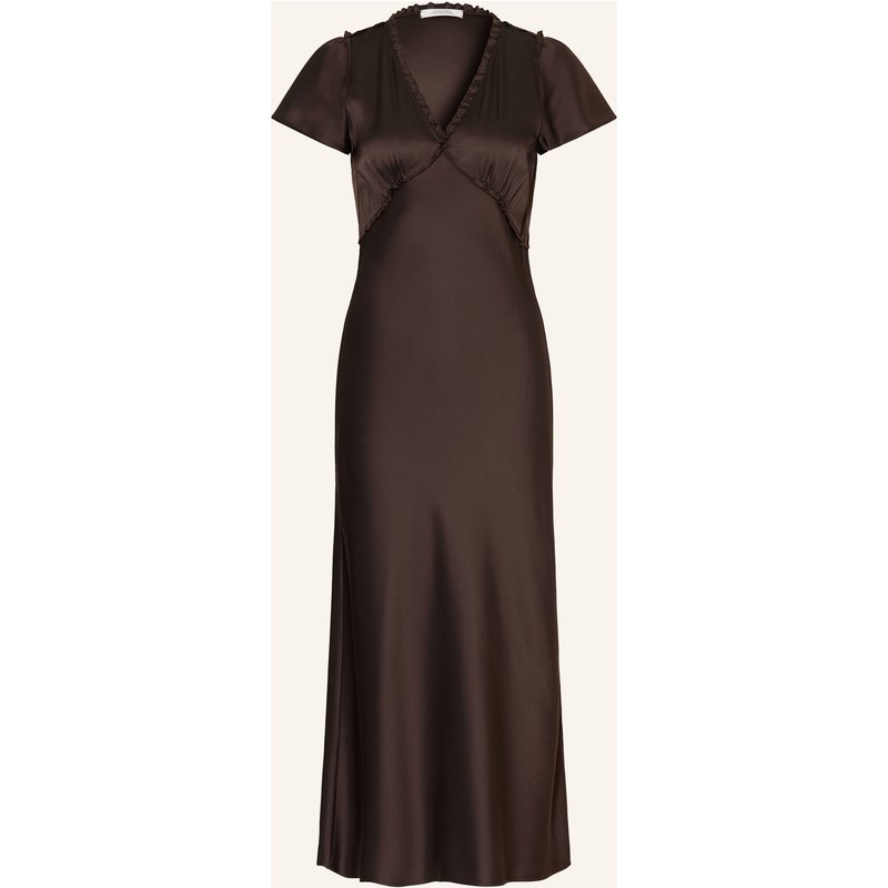 Dorothee Schumacher Abendkleid Shiny Statement braun