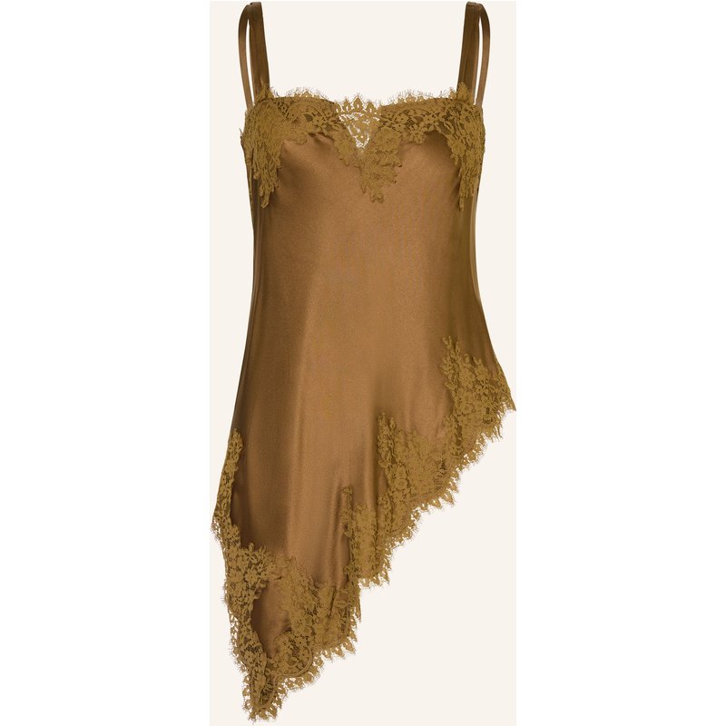 Dorothee Schumacher Satintop Sense Of Shine Mit Spitze braun