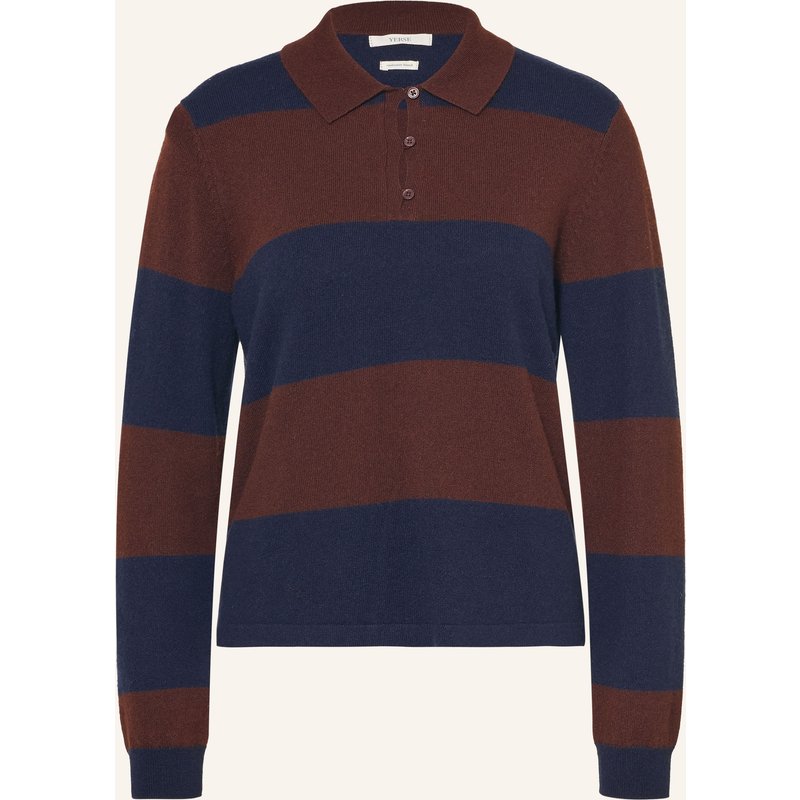 Yerse Strick-Poloshirt Nora blau