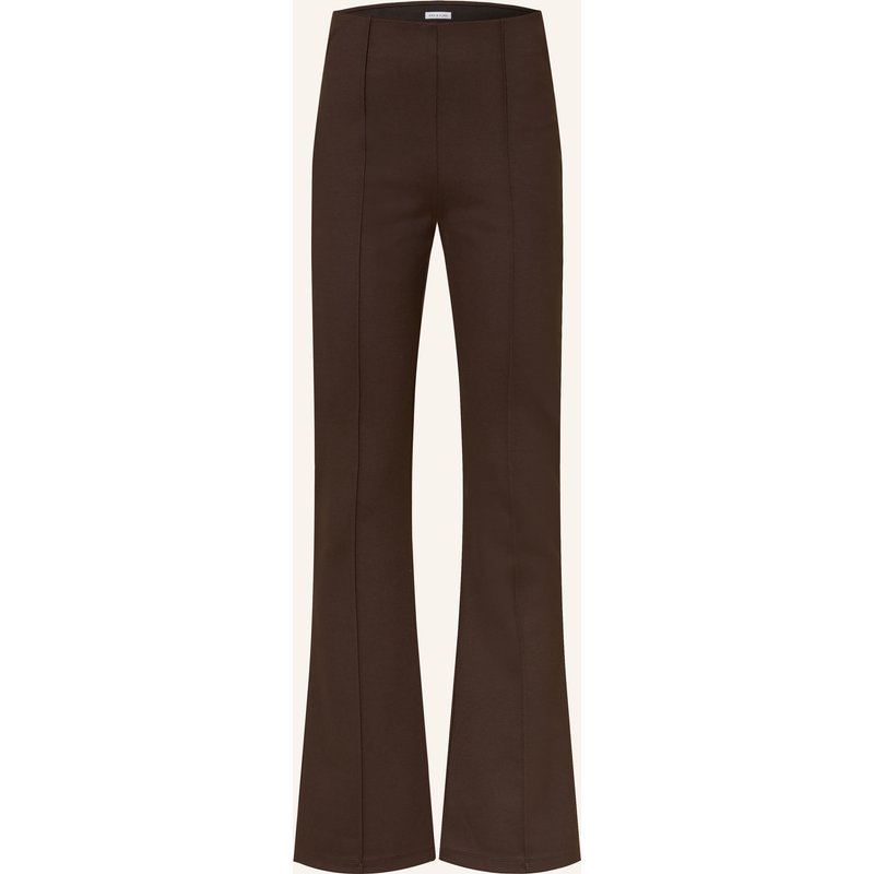 Mrs & Hugs Bootcut-Hose Aus Jersey braun