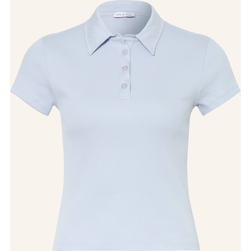 Mrs & Hugs Jersey-Poloshirt blau