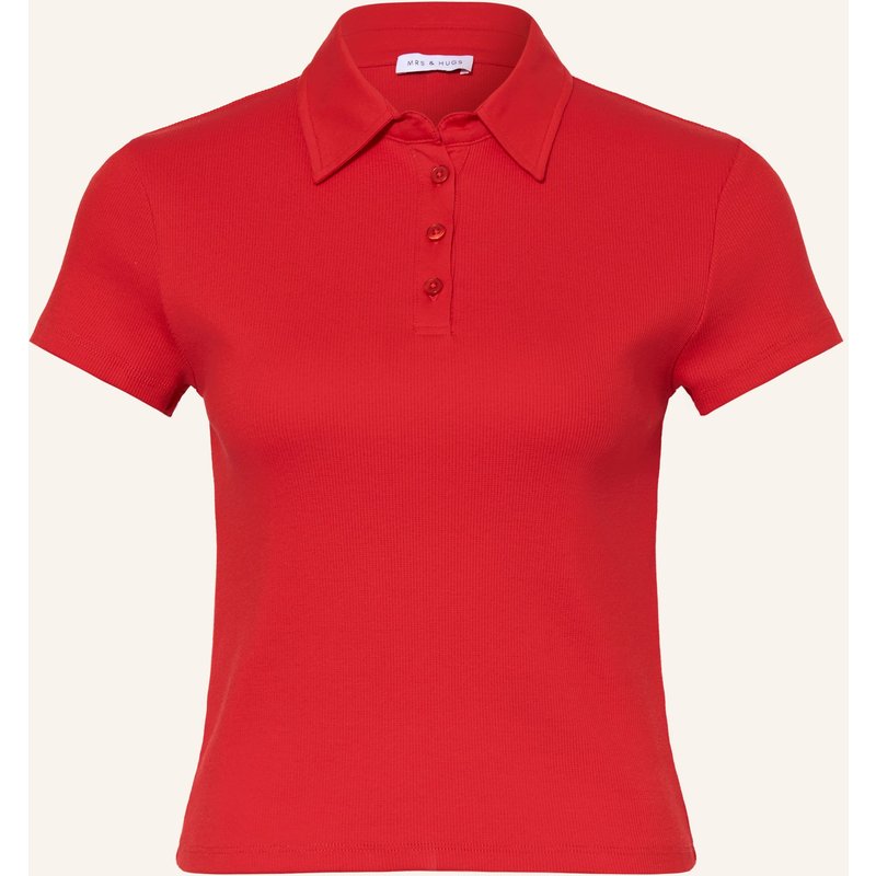 Mrs & Hugs Jersey-Poloshirt rot