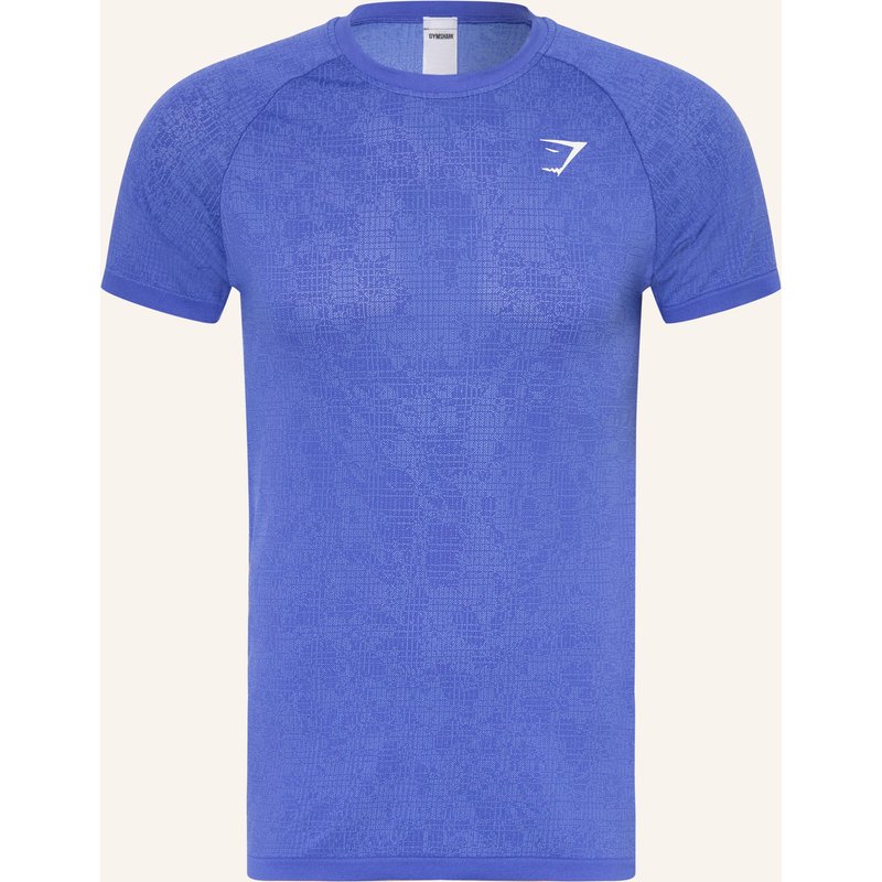 Gymshark Funktionsshirt Geo Seamless blau