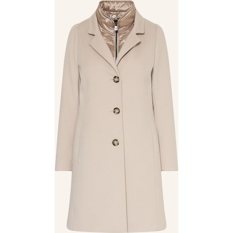 Cinzia Rocca Wollmantel Mit Herausnehmbarer Blende beige