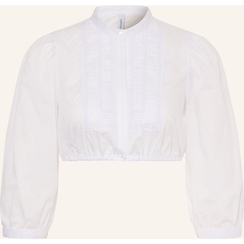 Wallmann Dirndlbluse Mit 3/4-Arm weiss