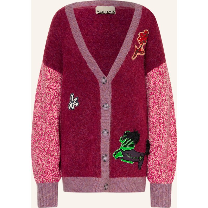Alémais Oversized-Strickjacke Mlak Mit Mohair Und Alpaka rot
