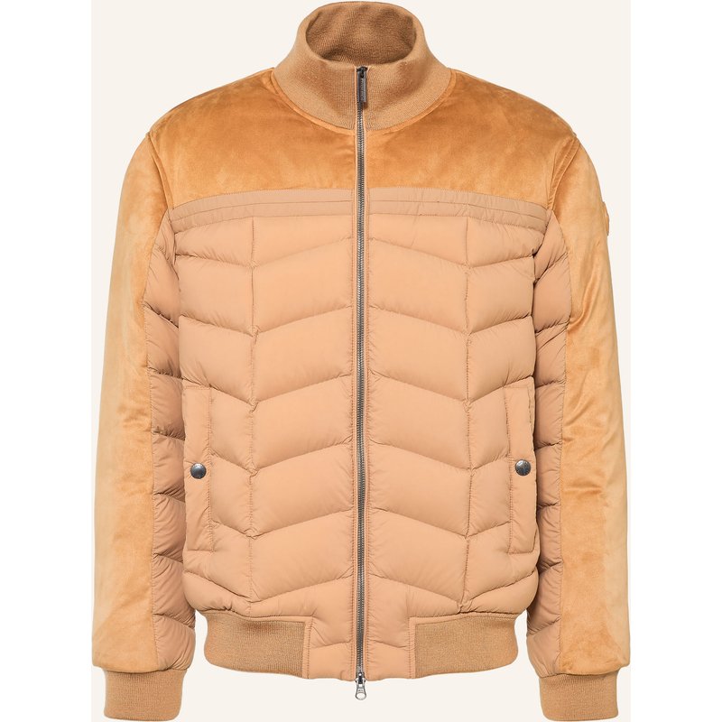 Colmar Daunenjacke Im Materialmix braun