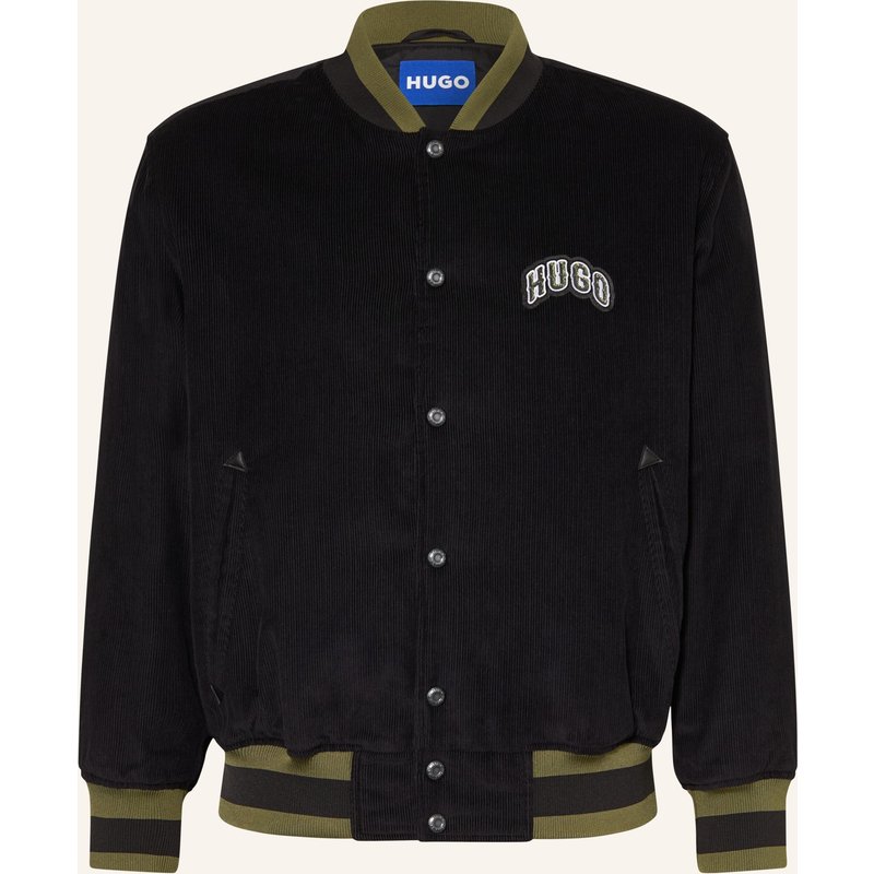 Hugo College-Jacke Berono Aus Cord schwarz