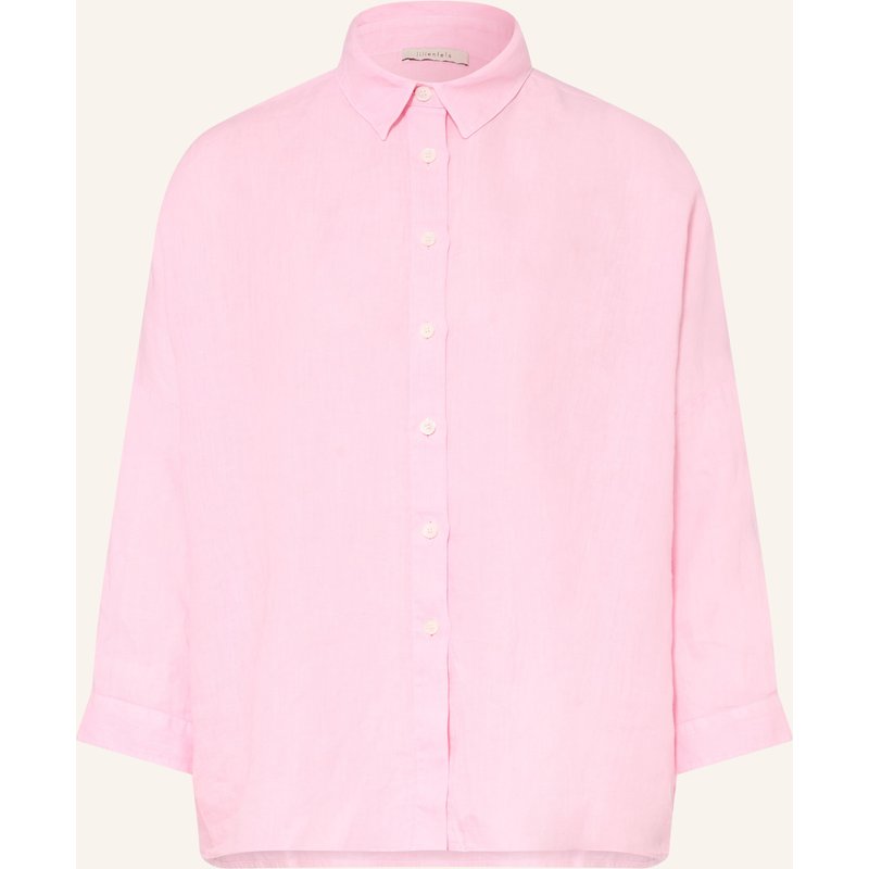 Lilienfels Hemdbluse Aus Leinen Mit 3/4-Arm rosa