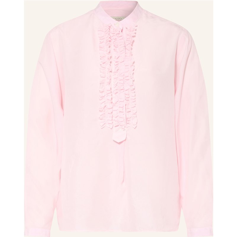 Lilienfels Blusenshirt Aus Seide Mit Rüschen rosa