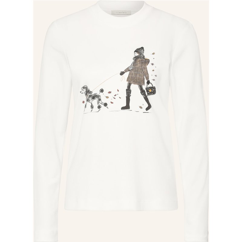 Lilienfels Longsleeve Mit Schmucksteinen weiss