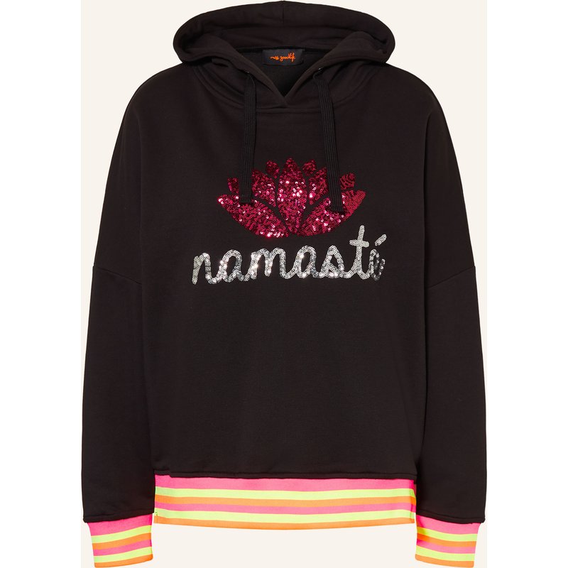 Miss Goodlife Hoodie Mit Pailletten schwarz