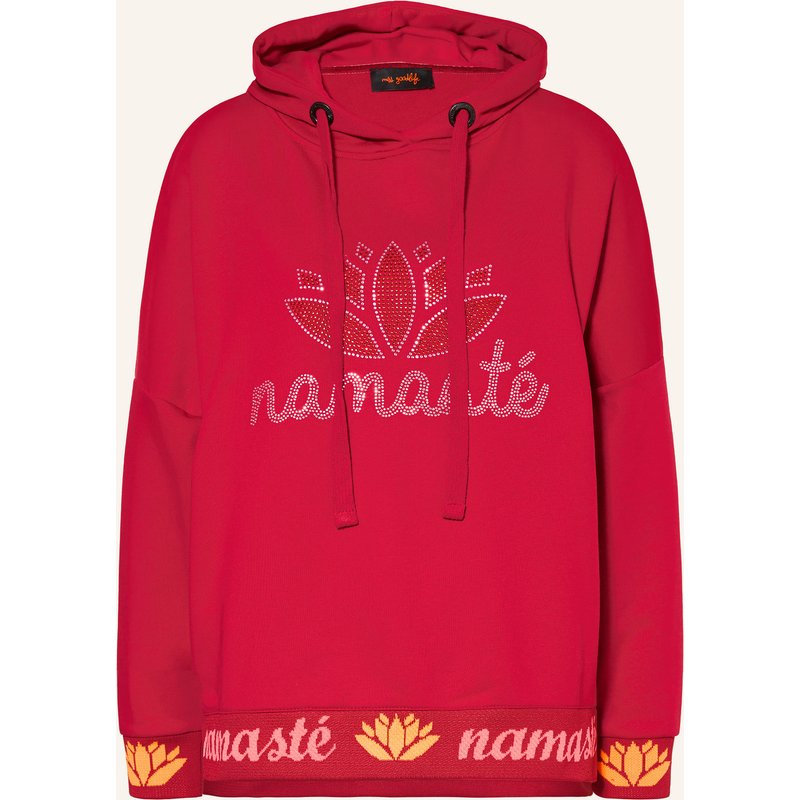 Miss Goodlife Hoodie Mit Schmucksteinen rot