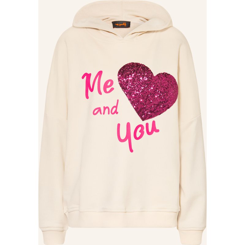 Miss Goodlife Hoodie Mit Pailletten beige