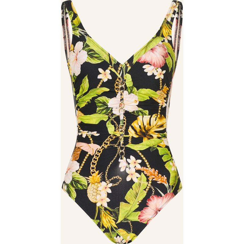 Charmline Shape-Badeanzug Imperial Tropics schwarz