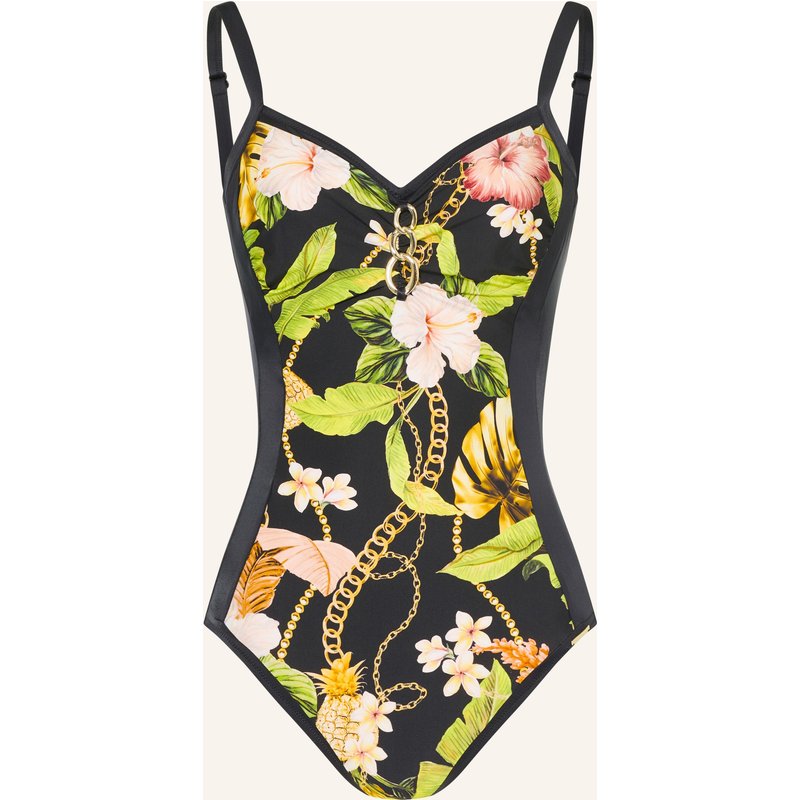 Charmline Shape-Badeanzug Imperial Tropics schwarz