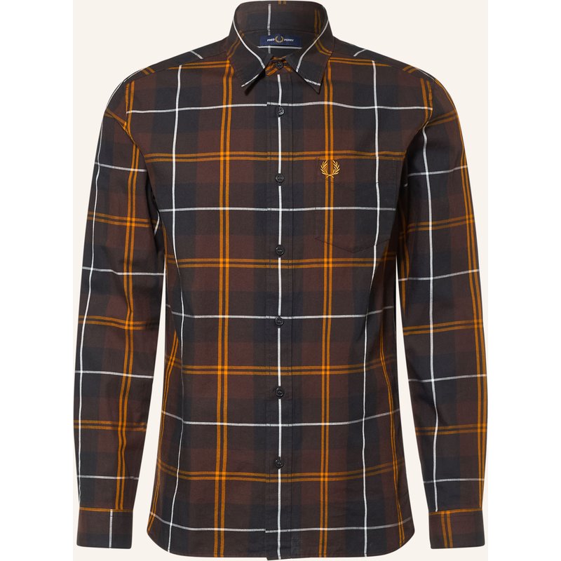 Fred Perry Hemd Comfort Fit braun
