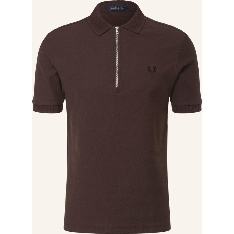Fred Perry Piqué-Poloshirt braun