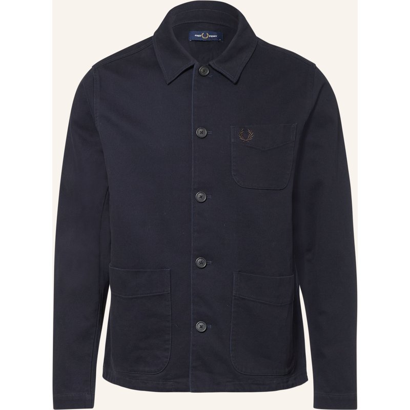 Fred Perry Cord-Overshirt blau