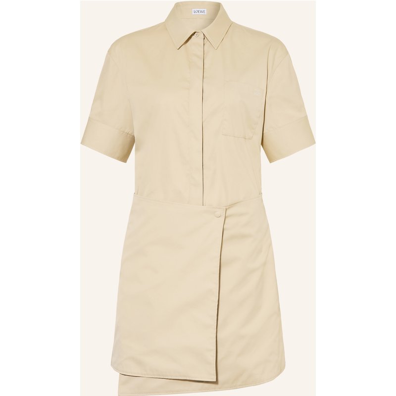 Loewe Hemdblusenkleid beige