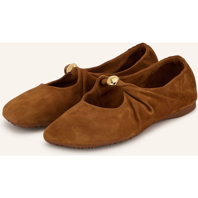 Loewe Mary-Jane-Ballerinas Pebble braun