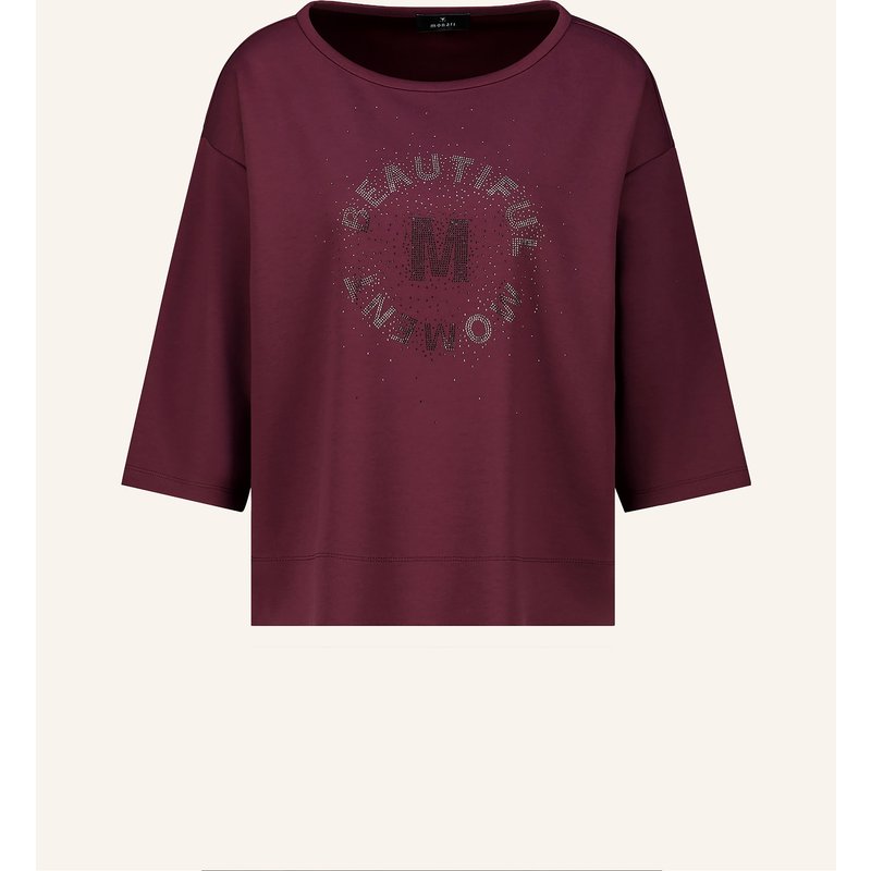 Monari T-Shirt Mit Schmucksteinen rot
