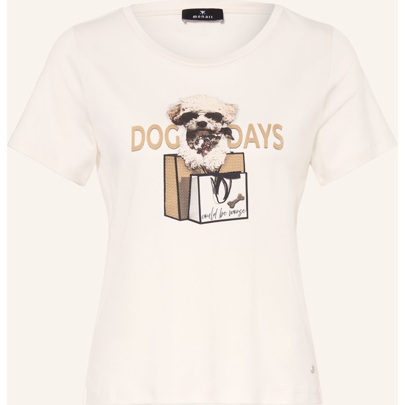 Monari T-Shirt Mit Schmucksteinen weiss