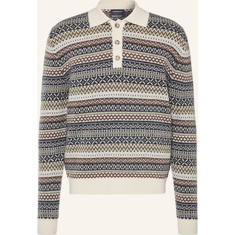 Strokesman's Strick-Poloshirt weiss