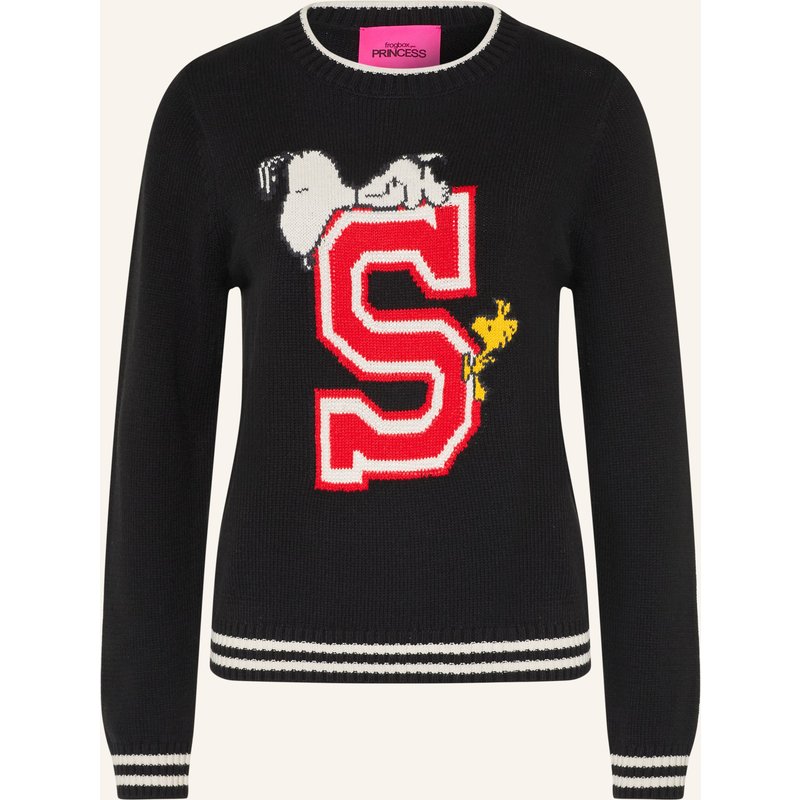 Frogbox Pullover Mit Schmucksteinen schwarz