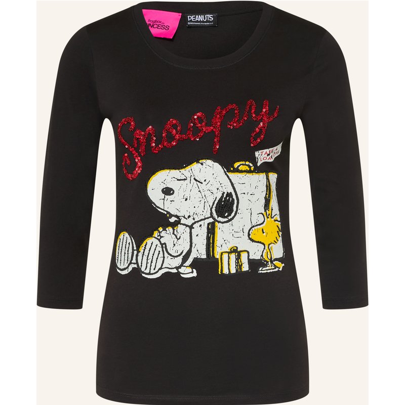 Frogbox Shirt Mit 3/4-Arm Und Pailletten schwarz