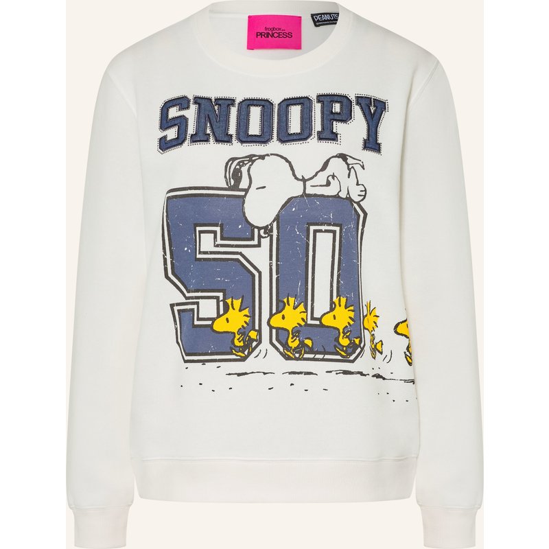 Frogbox Sweatshirt Mit Schmucksteinen weiss