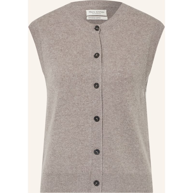 Marc O'polo Strickweste Aus Merinowolle beige