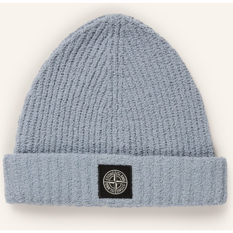 Stone Island Bouclé-Mütze blau