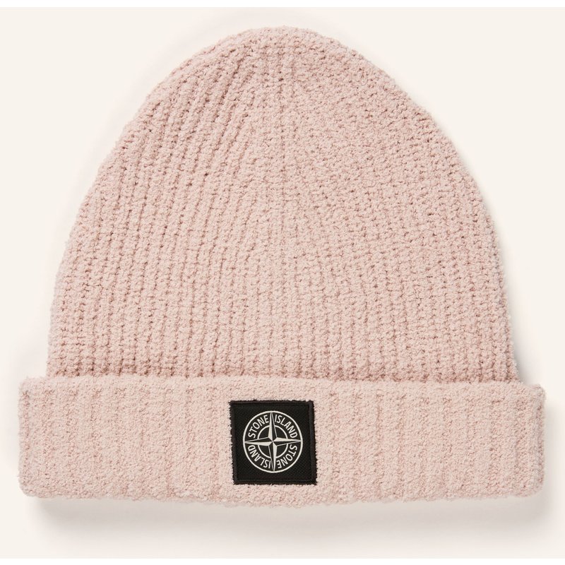 Stone Island Bouclé-Mütze rosa