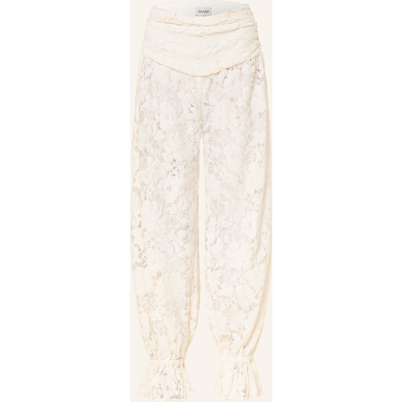 Arakii Hose Aus Spitze weiss
