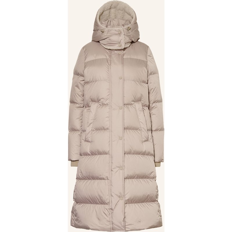 Marc O'polo Daunenmantel Mit Abnehmbarer Kapuze Und Kunstfell beige