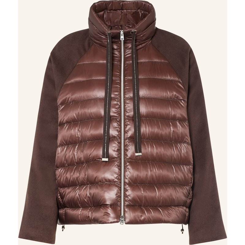 Herno Daunenjacke Im Materialmix braun