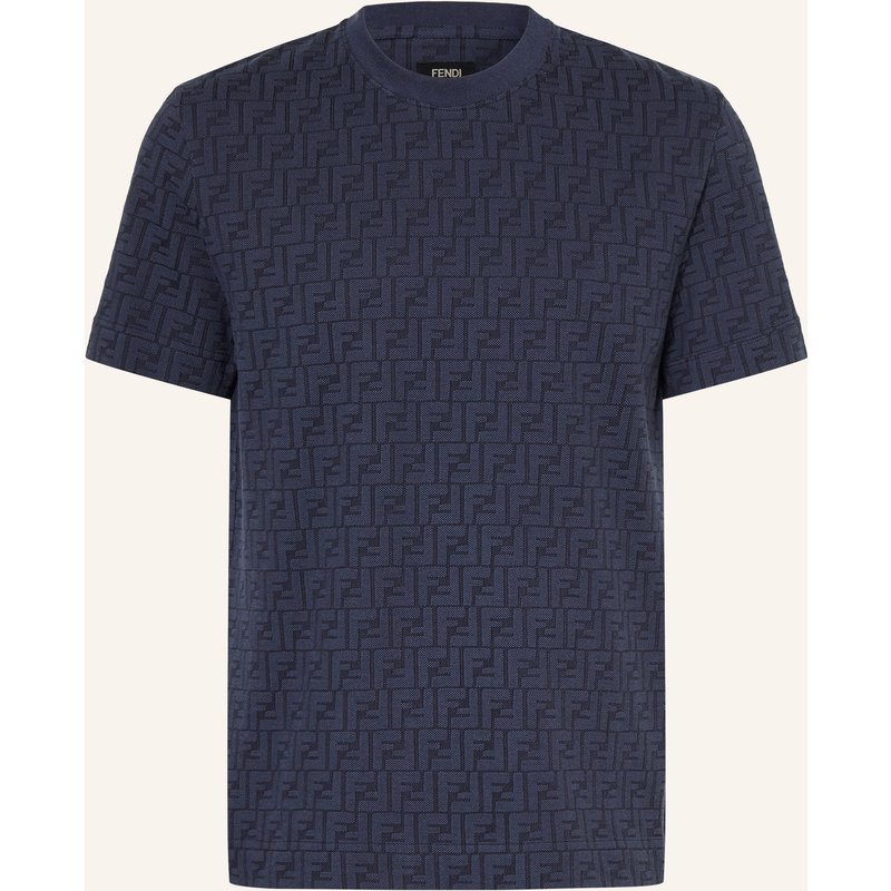 Fendi T-Shirt Aus Piqué blau