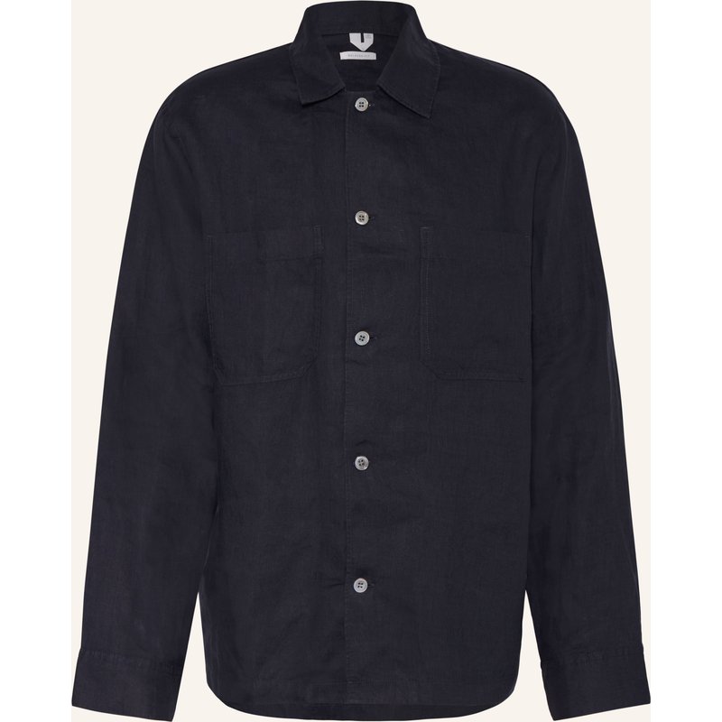 Arket Leinenhemd Relaxed Fit blau