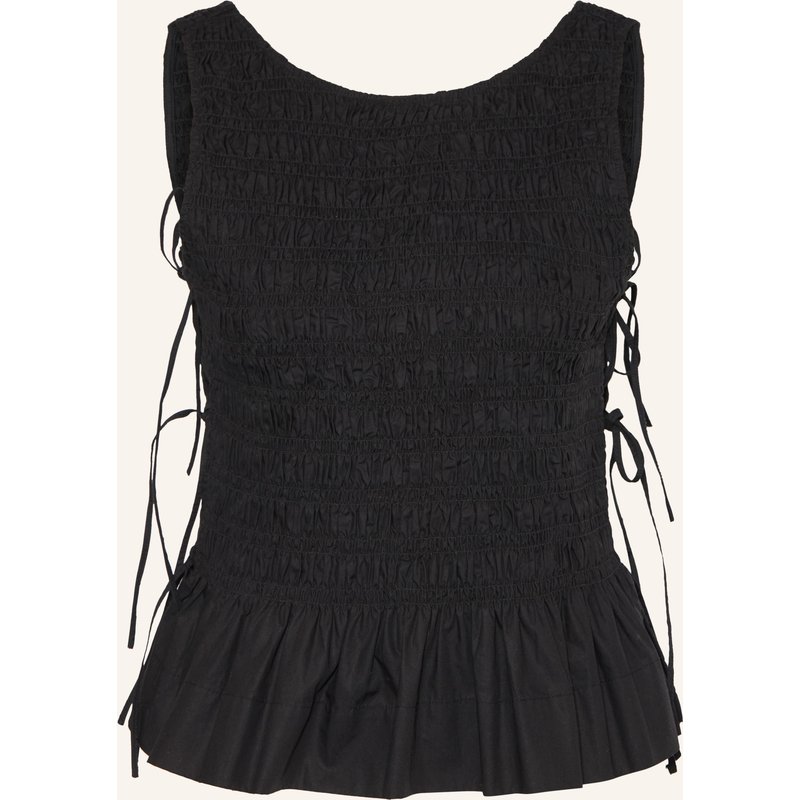 Ganni Blusentop schwarz