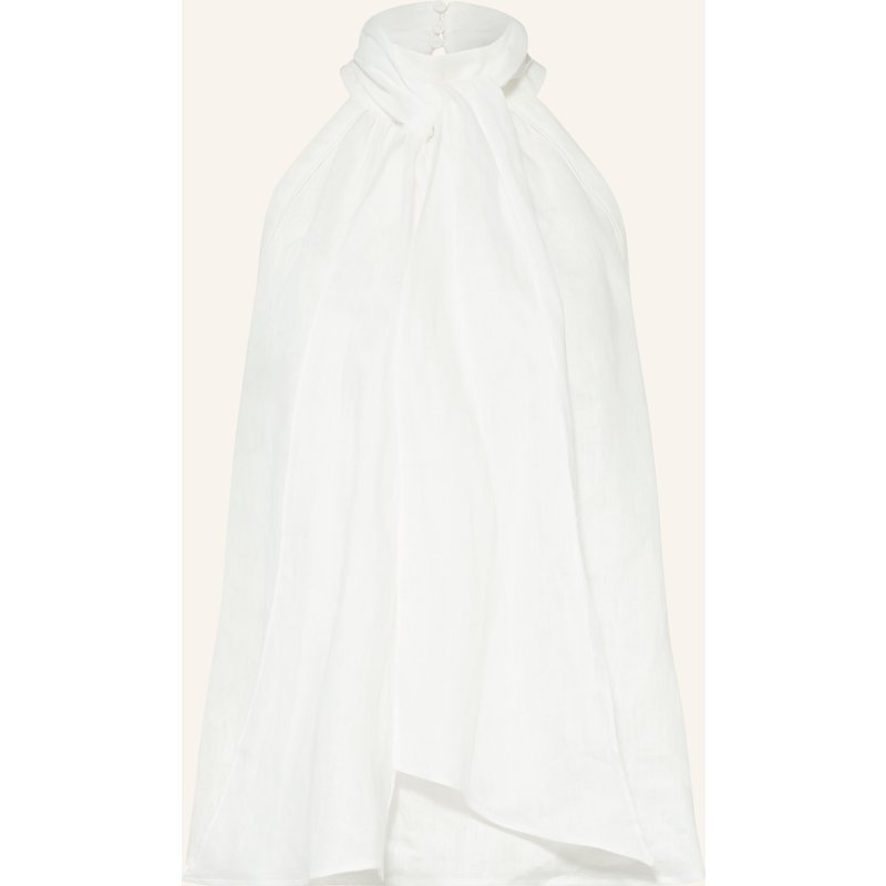 Reiss Blusentop Andi Aus Leinen Mit Schluppe weiss