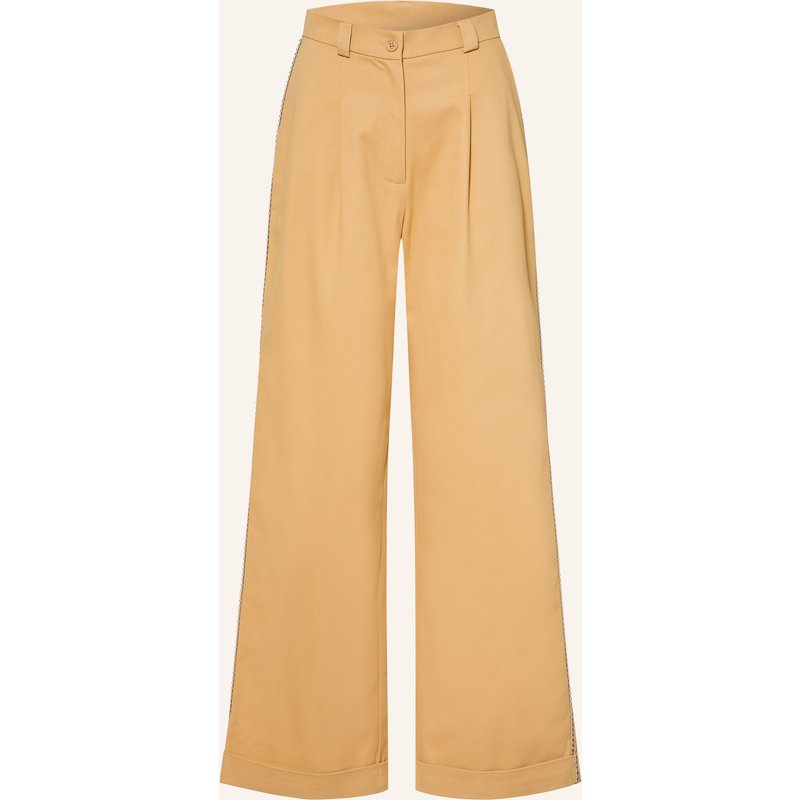 Claudie Pierlot Marlenehose Mit Galonstreifen beige