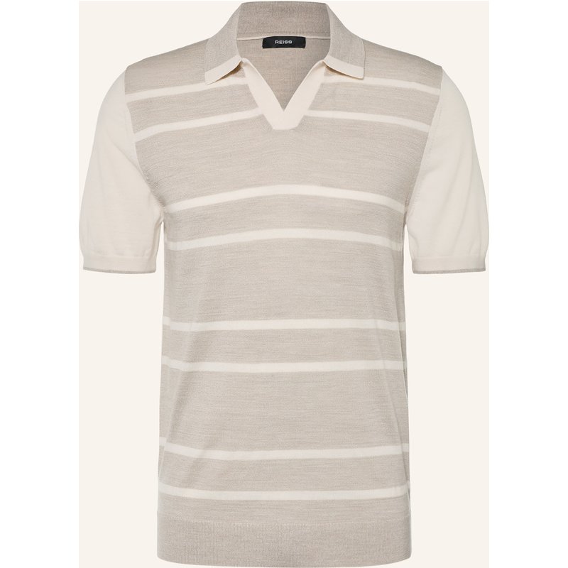Reiss Strick-Poloshirt Miles Aus Merinowolle beige