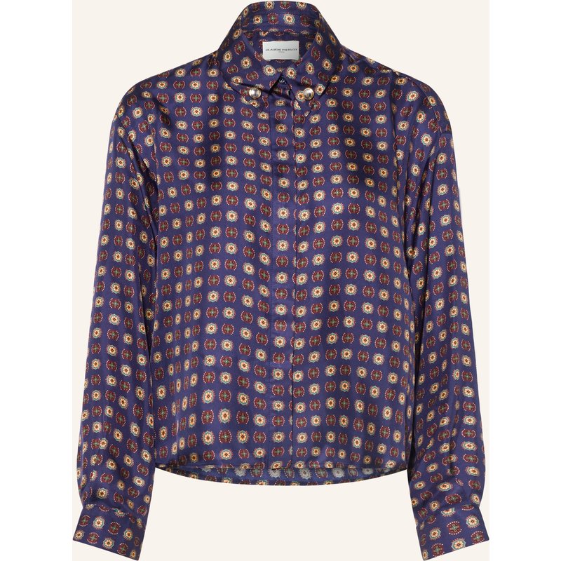 Claudie Pierlot Hemdbluse Aus Seide blau