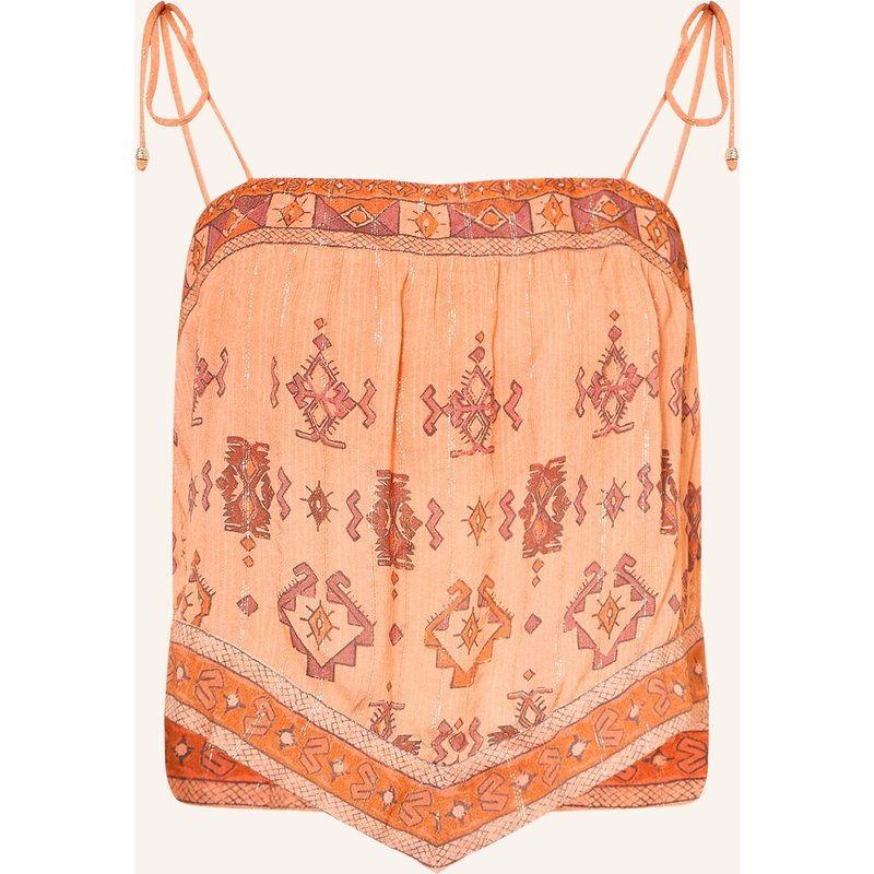 Ba&Sh Cropped-Top Zeli Mit Glitzergarn orange
