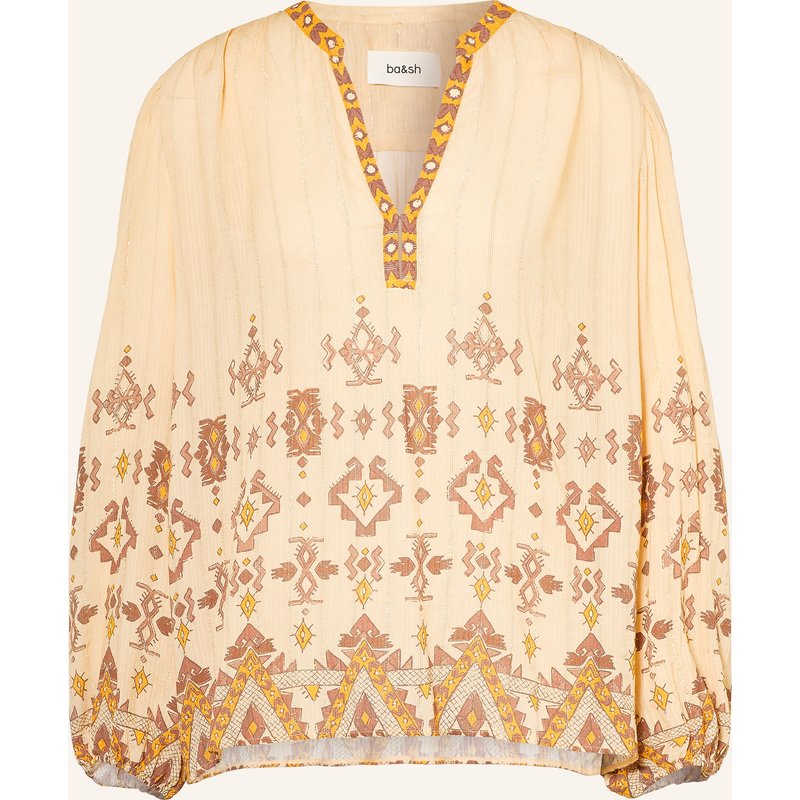 Ba&Sh Blusenshirt Zato Mit Glitzergarn gelb