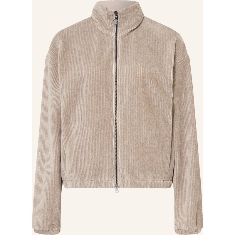 Sportalm Sweatjacke Aus Cord Mit Glitzergarn beige