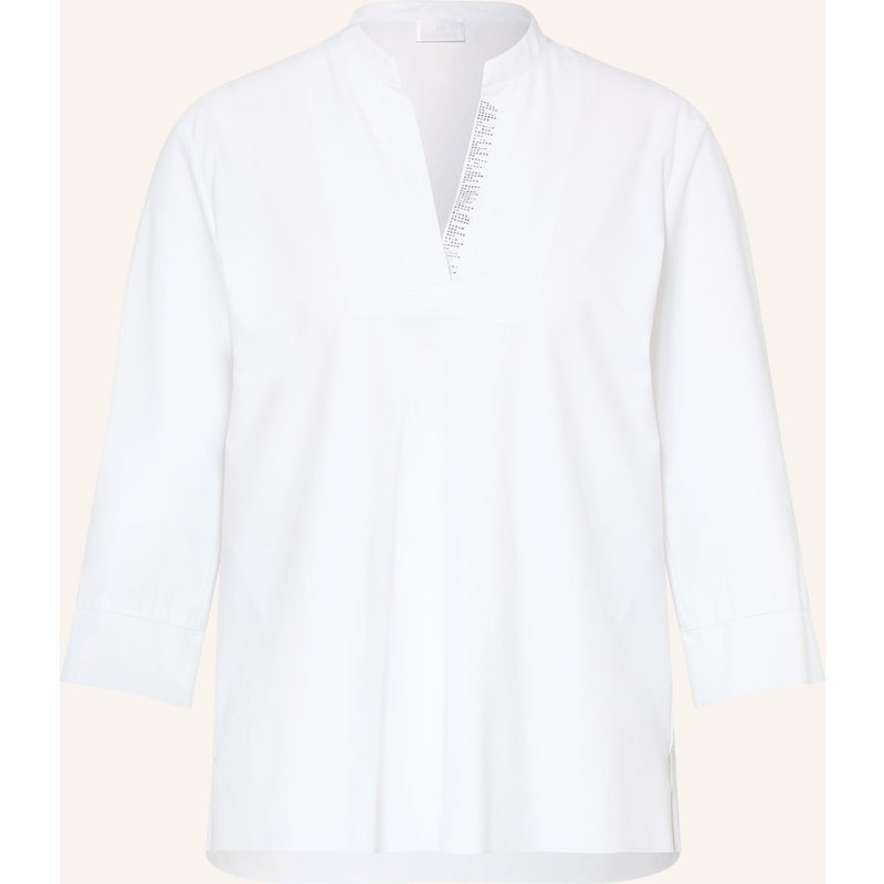 Sportalm Blusenshirt Mit 3/4-Arm Und Schmucksteinen weiss