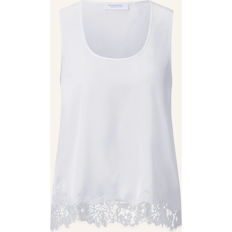 Rich & Royal Satintop Mit Spitze weiss