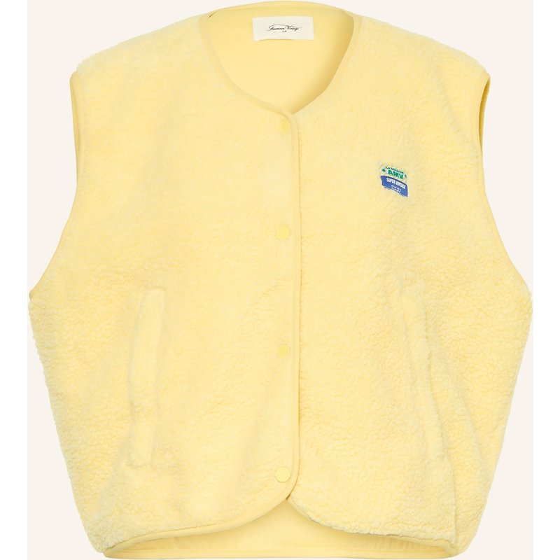 American Vintage Teddyfell-Weste gelb
